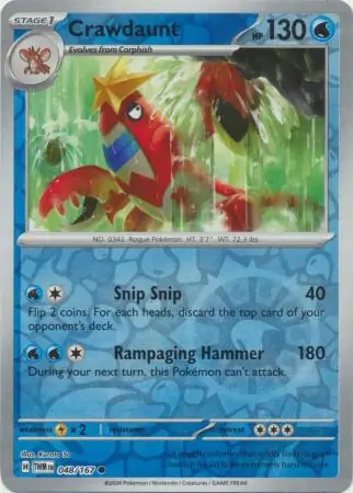 Crawdaunt Reverse Holo 048 Normal