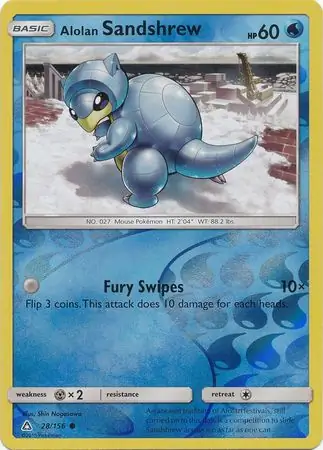 Alolan Sandshrew Reverse Holo 28 Normal