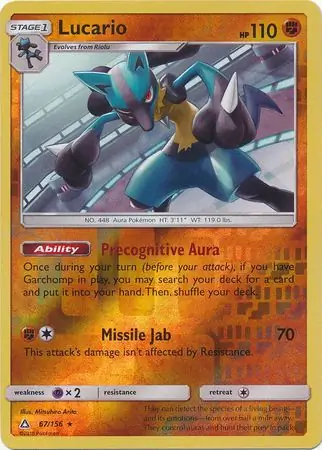 Lucario Reverse Holo 67 Normal