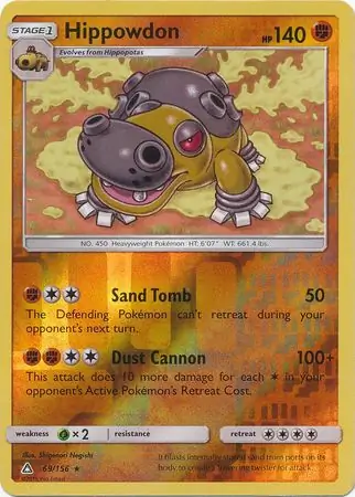Hippowdon Reverse Holo 69 Normal