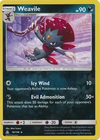 Weavile Reverse Holo 74 Normal