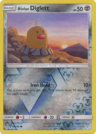 Alolan Diglett Reverse Holo 78