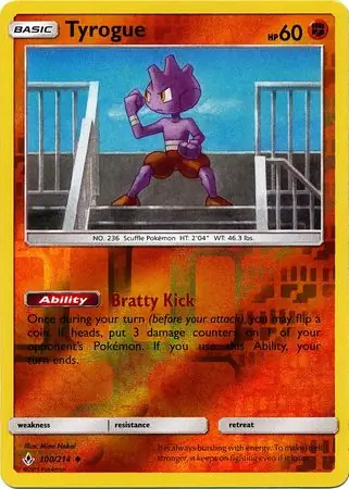 Tyrogue Reverse Holo 100 Normal
