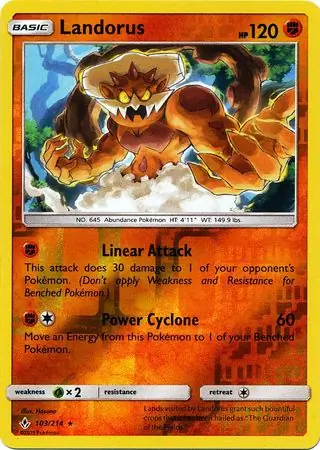 Landorus Reverse Holo 103 Normal