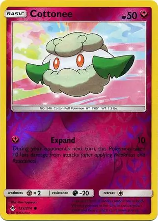 Cottonee Reverse Holo 139 Normal