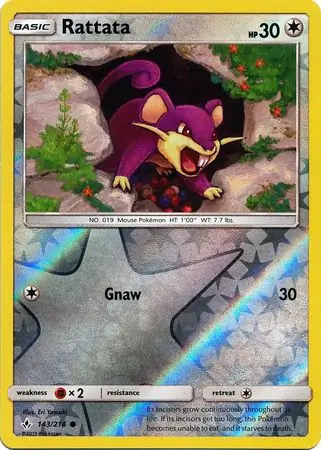 Rattata Reverse Holo 143 Normal
