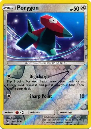 Porygon Reverse Holo 154 Normal