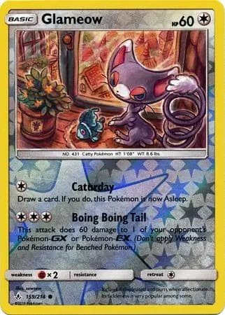 Glameow Reverse Holo 159 Normal