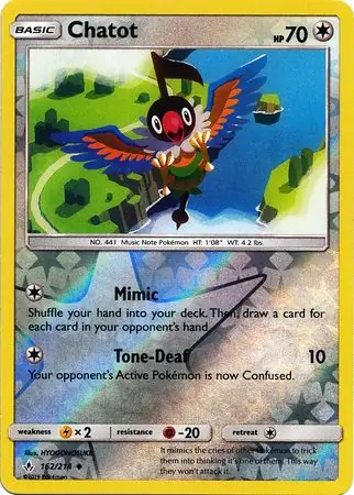 Chatot Reverse Holo 162