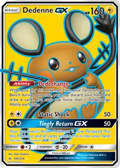 Full Art Dedenne GX 195