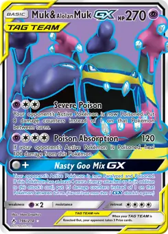 Full Art Muk & Alolan Muk GX 196 Normal