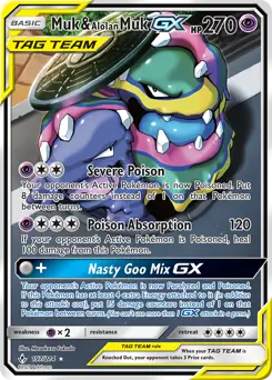 Full Art Muk & Alolan Muk GX 197 Normal