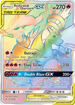 Reshiram & Charizard GX Secret 217