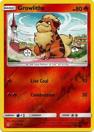 Growlithe Reverse Holo 21