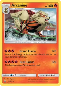 Arcanine Holo 22