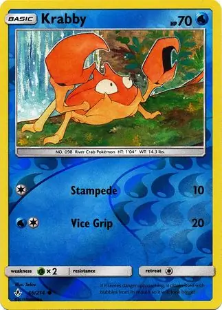 Krabby Reverse Holo 46 Normal