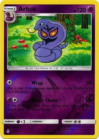 Arbok Reverse Holo 63 Normal