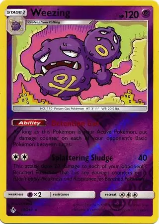 Weezing Reverse Holo 74 Normal