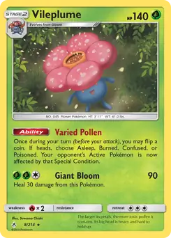 Vileplume Holo 8 Normal