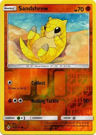 Sandshrew Reverse Holo 83 Normal