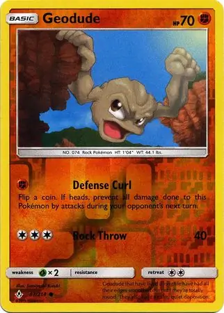 Geodude Reverse Holo 87 Normal