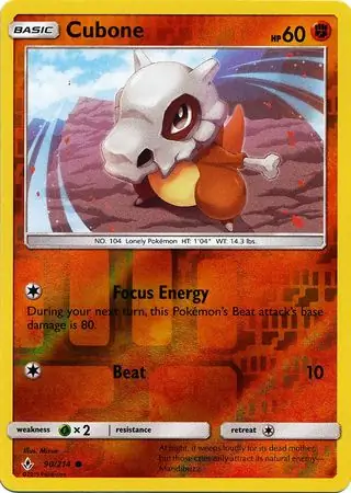 Cubone Reverse Holo 90 Normal