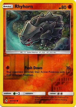 Rhyhorn Reverse Holo 92 Normal