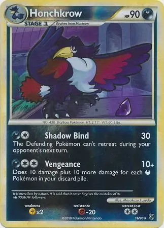 Honchkrow Reverse Holo 16 Normal