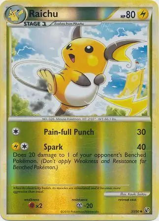 Raichu Reverse Holo 33 Normal