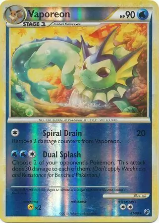 Vaporeon Reverse Holo 41