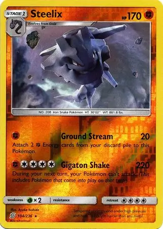 Steelix Reverse Holo 104 Normal
