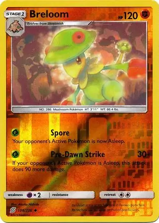 Breloom Reverse Holo 108 Normal