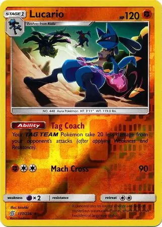 Lucario Reverse Holo 117 Normal