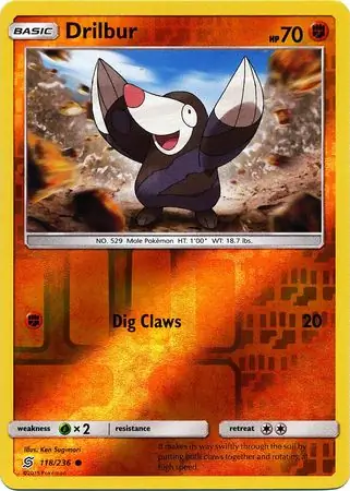 Drilbur Reverse Holo 118 Normal