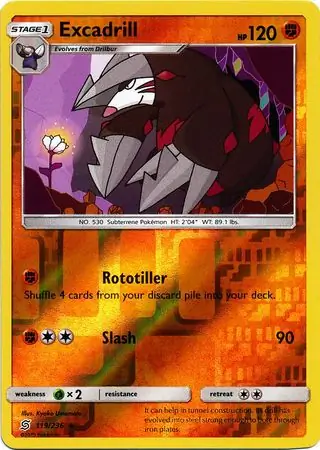 Excadrill Reverse Holo 119 Normal