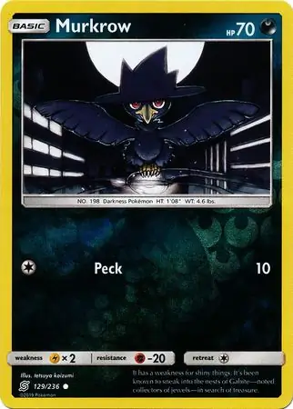 Murkrow Reverse Holo 129 Normal