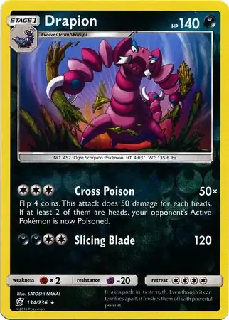 Drapion Reverse Holo 134 Normal