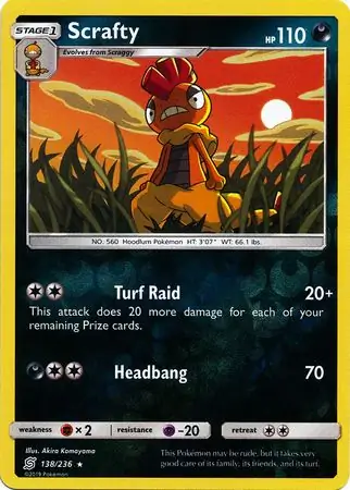 Scrafty Reverse Holo 138 Normal