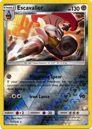 Escavalier Reverse Holo 142 Normal