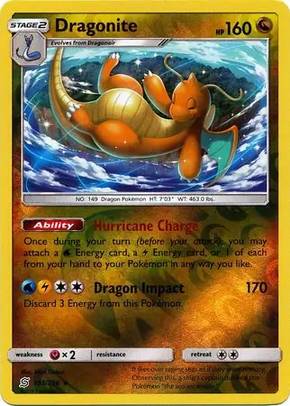 Dragonite Reverse Holo 151 Normal