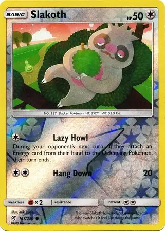 Slakoth Reverse Holo 167 Normal