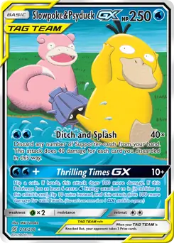 Full Art Slowpoke & Psyduck GX 218 Normal