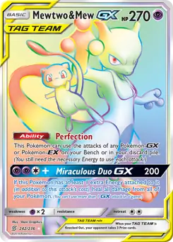 Mewtwo & Mew GX Secret 242 Normal