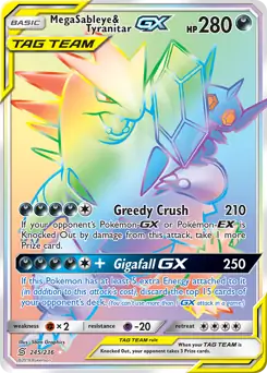 Mega Sableye & Tyranitar GX Secret 245