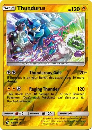 Thundurus Reverse Holo 68 Normal