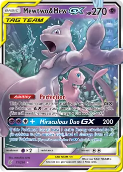 Mewtwo & Mew GX 71 Normal
