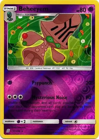 Beheeyem Reverse Holo 91 Normal