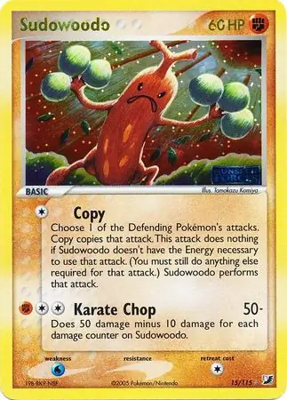 Sudowoodo Reverse Holo 15 Normal