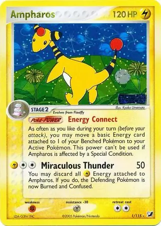 Ampharos Reverse Holo 1 Normal