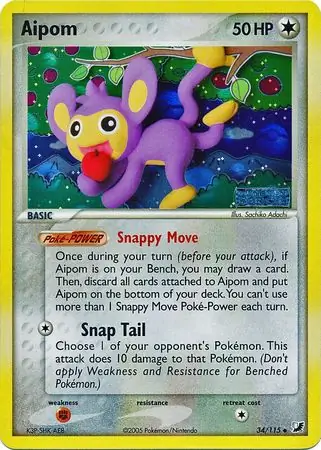Aipom Reverse Holo 34 Normal